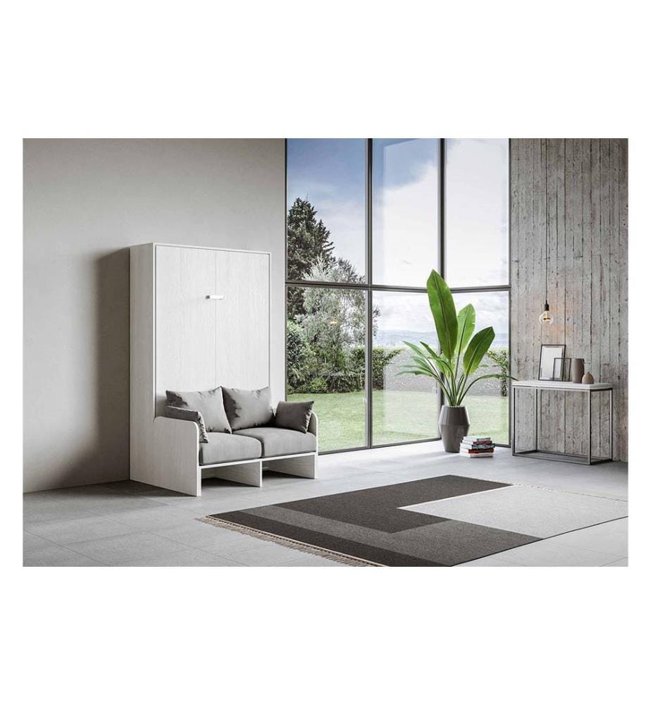 Lit escamotable Kentaro Sofà 120 Vertical - Blanc
