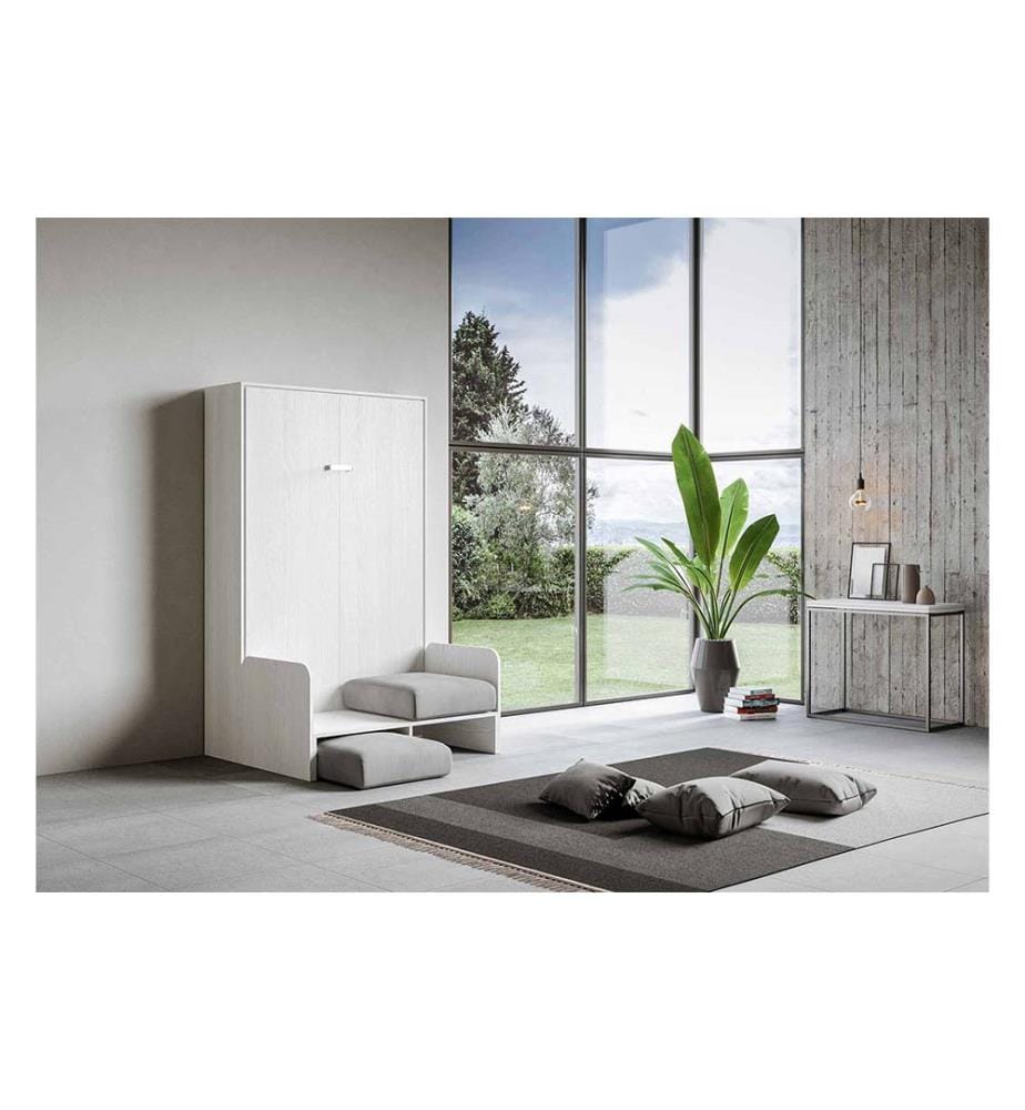 Lit escamotable Kentaro Sofà 120 Vertical - Blanc
