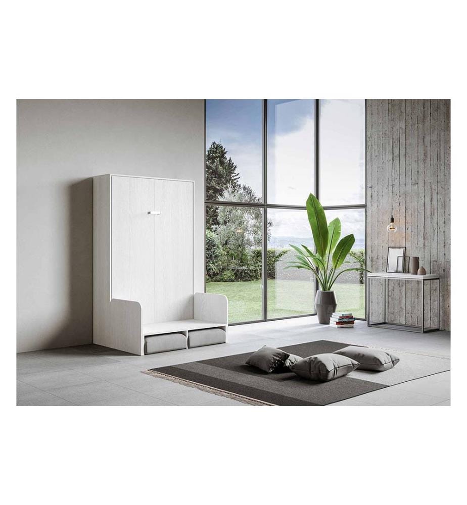 Lit escamotable Kentaro Sofà 120 Vertical - Blanc