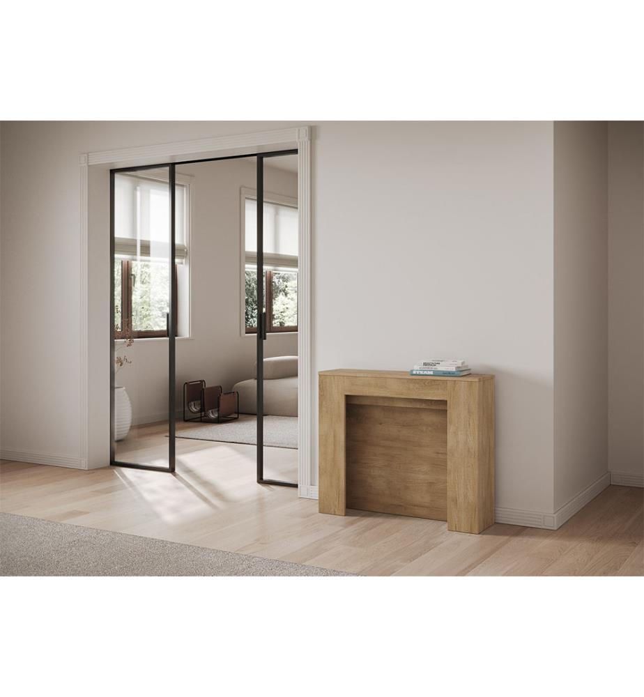 Console Extensible 90 x 25-211 cm Kiba - Chêne