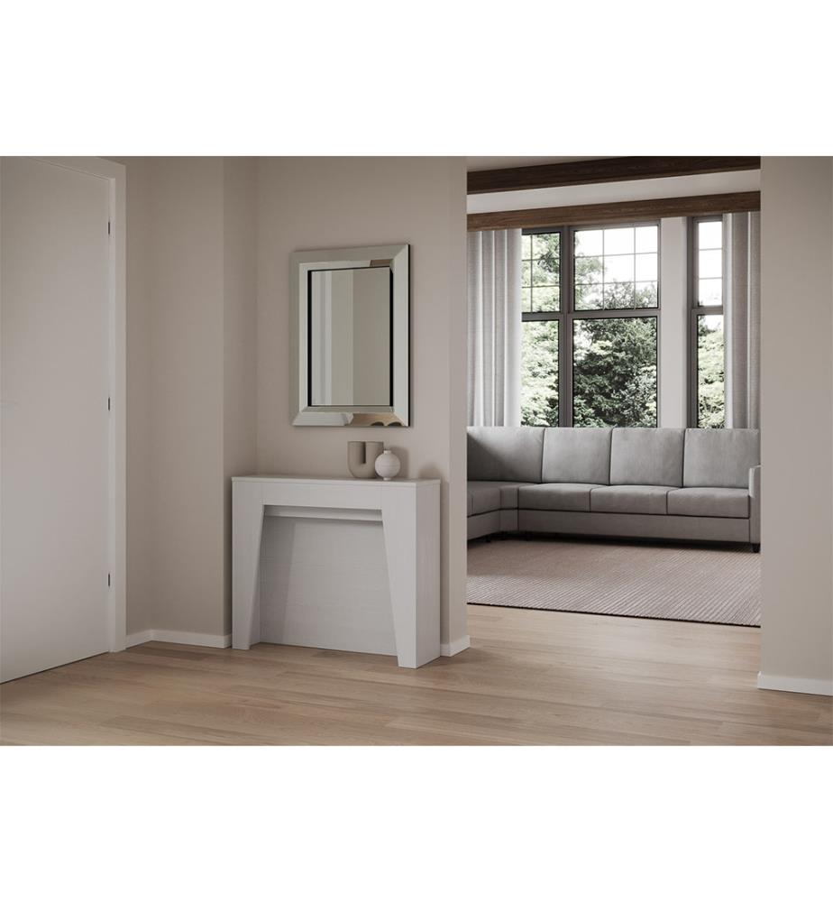 Console Extensible 90 x 25-211 cm Anea - Blanc
