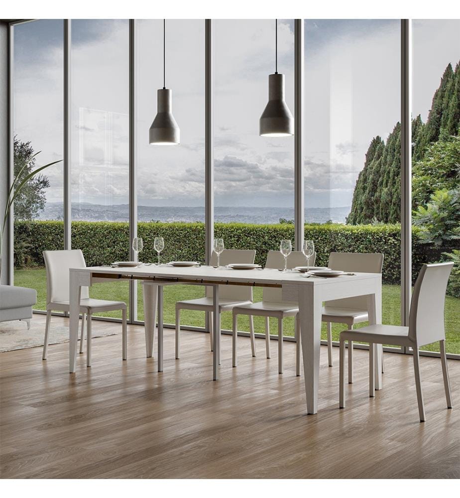 Console Extensible 90 x 42-198 cm Isotta Small - Blanc