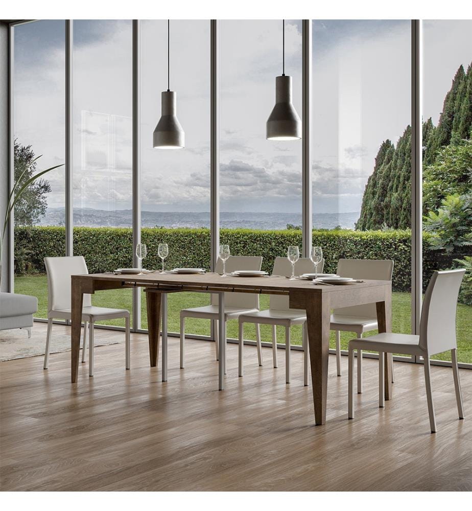 Console Extensible 90 x 42-198 cm Isotta Small - Brun Noyer