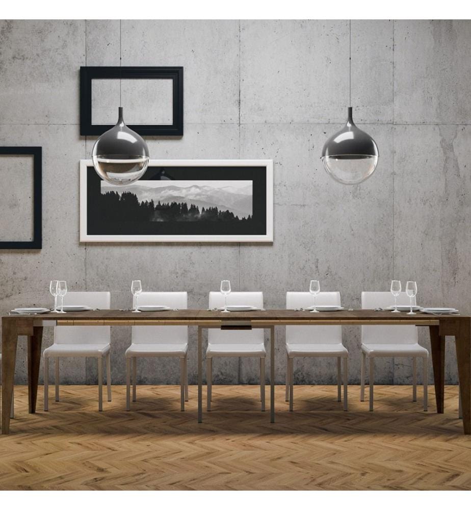 Console Extensible 90 x 42-302 cm Isotta - Brun Noyer