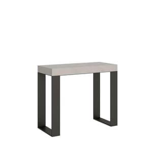 Ausziehbare Konsole 90x40-196 cm Tecno Small Kaschmir - Grau & Anthrazit