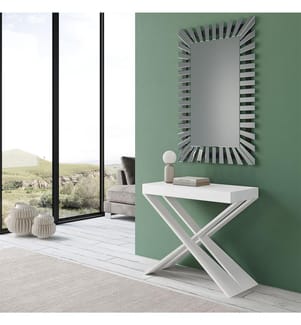 Ausziehbarer Konsolentisch 90x40-196 cm Diago Small Esche - Weiss