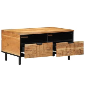 Coffee Table Brown 80 x 54 x 40 cm Solid Acacia Wood