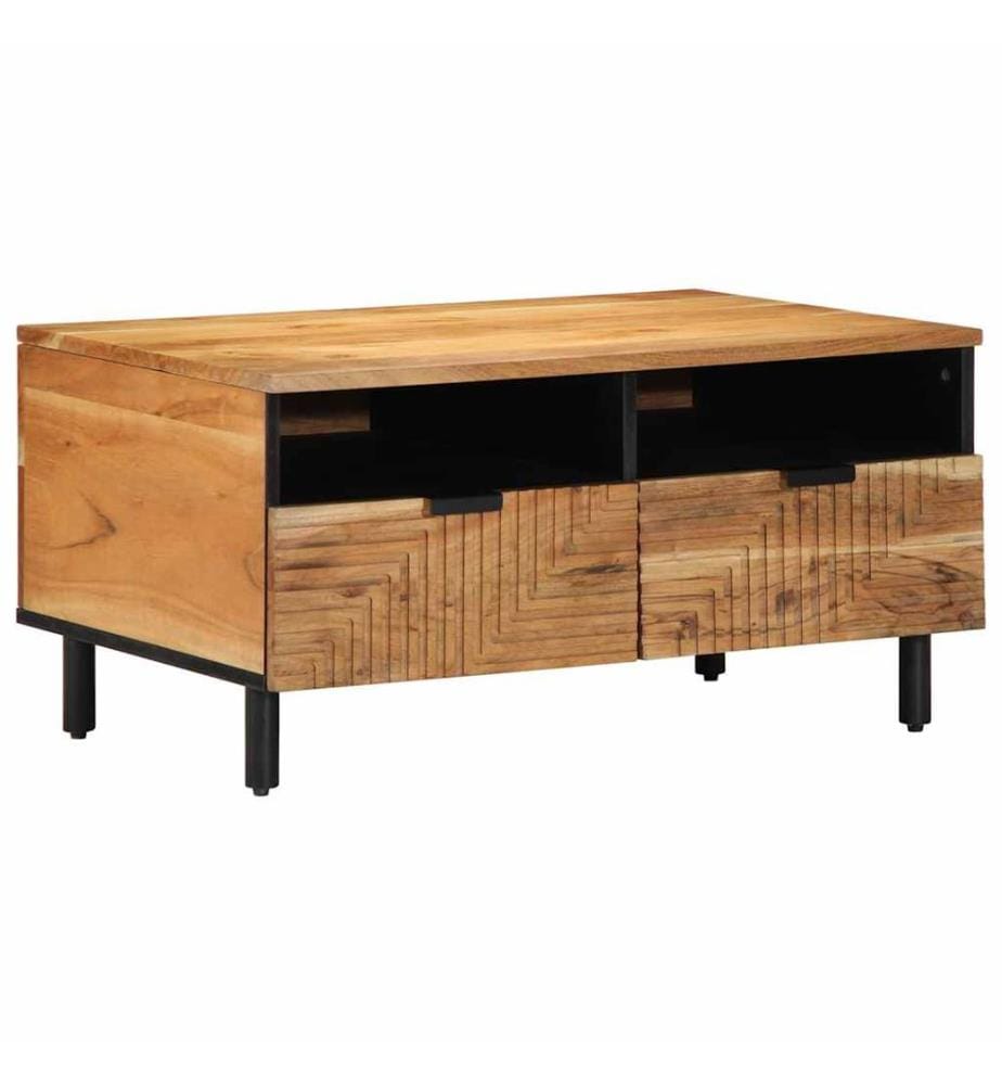 Tavolino Marrone 80 x 54 x 40 cm Acacia massiccia