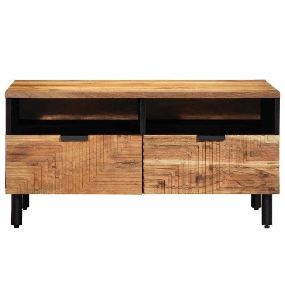 Tavolino Marrone 80 x 54 x 40 cm Acacia massiccia