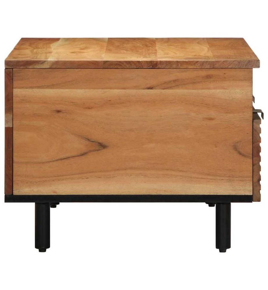 Tavolino Marrone 80 x 54 x 40 cm Acacia massiccia
