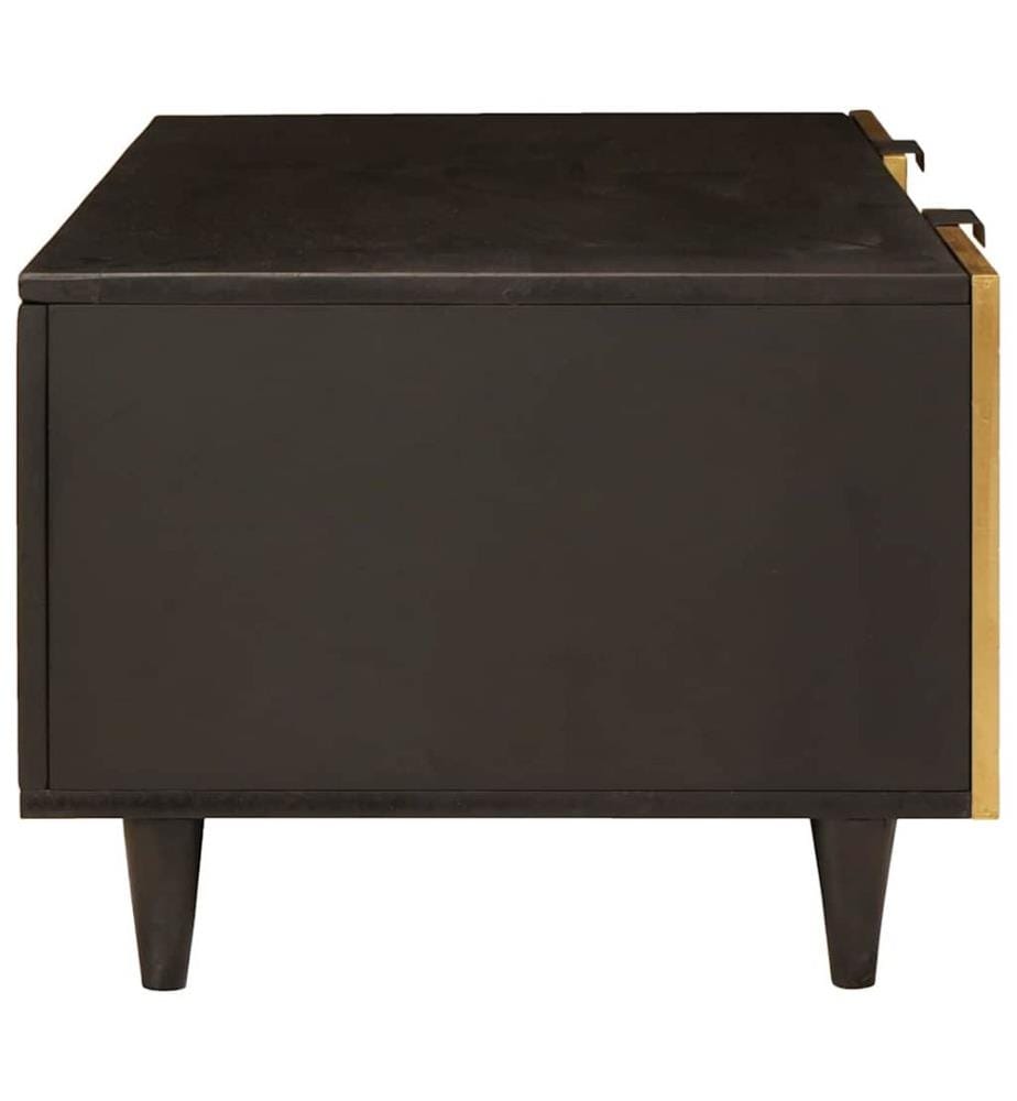 Tavolino Nero e oro 100 x 54 x 40 cm Legno ingegnerizzato