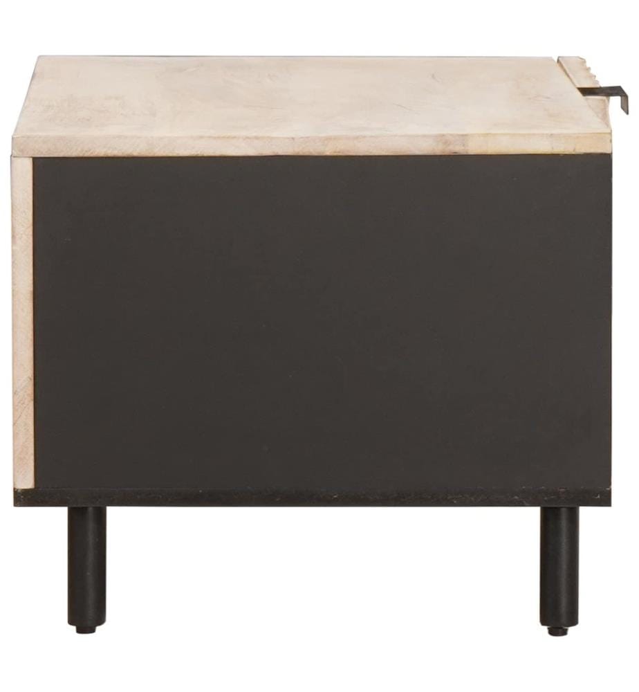 Tavolino da salotto Bianco 80 x 50 x 40 cm Legno di mango massiccio