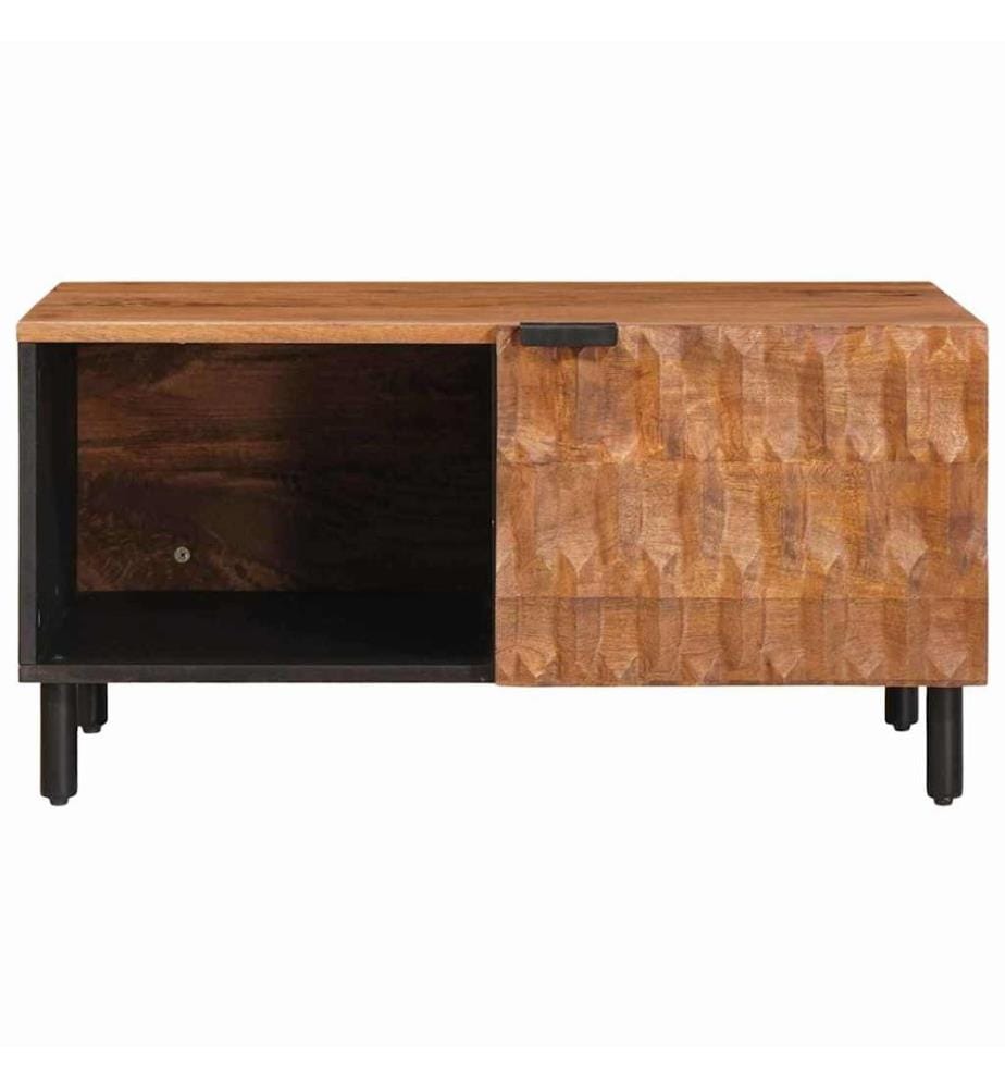 Tavolo basso Marrone 80 x 50 x 40 cm Legno di mango massiccio