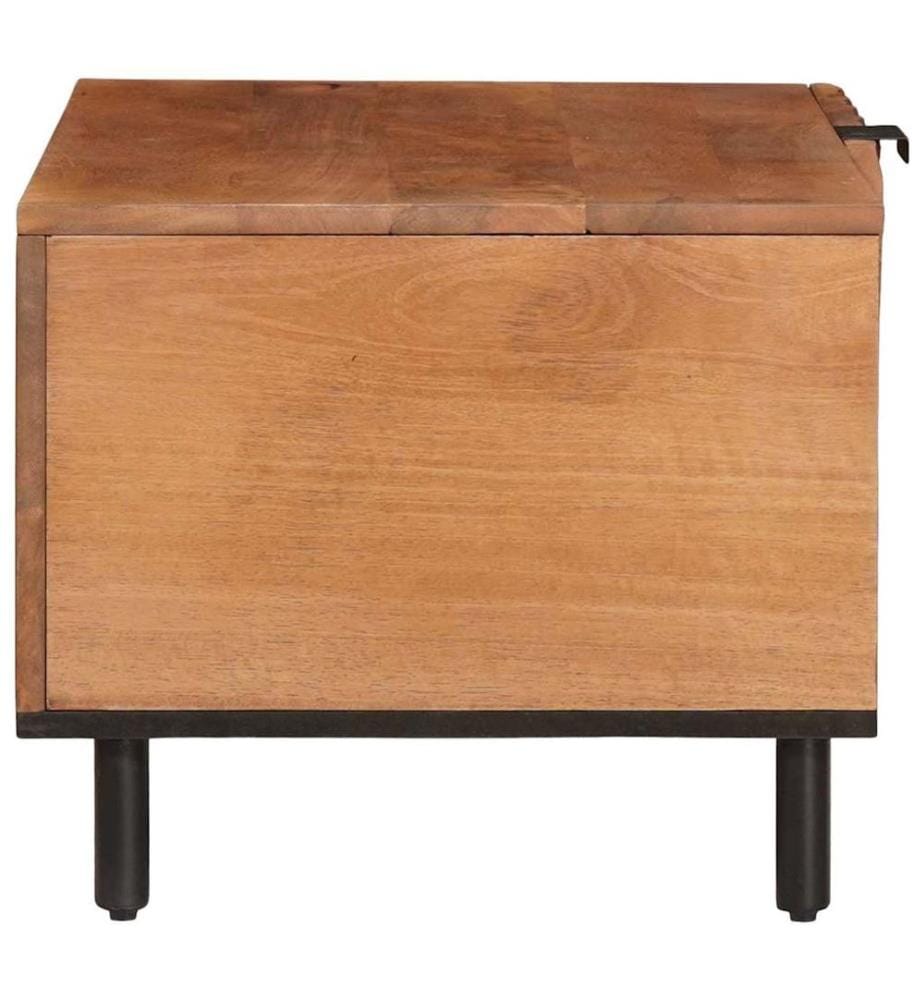 Tavolo basso Marrone 80 x 50 x 40 cm Legno di mango massiccio