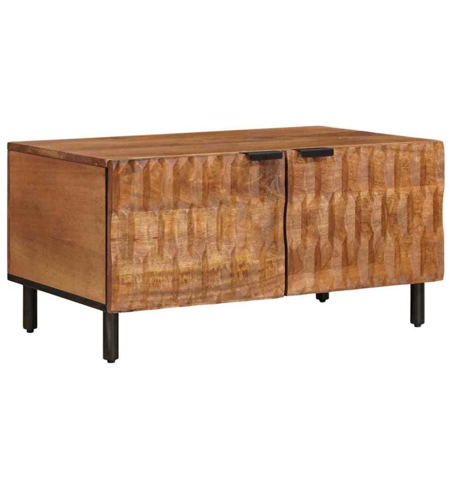 Coffee Table Brown 80 x 50 x 40 cm Solid Mango Wood