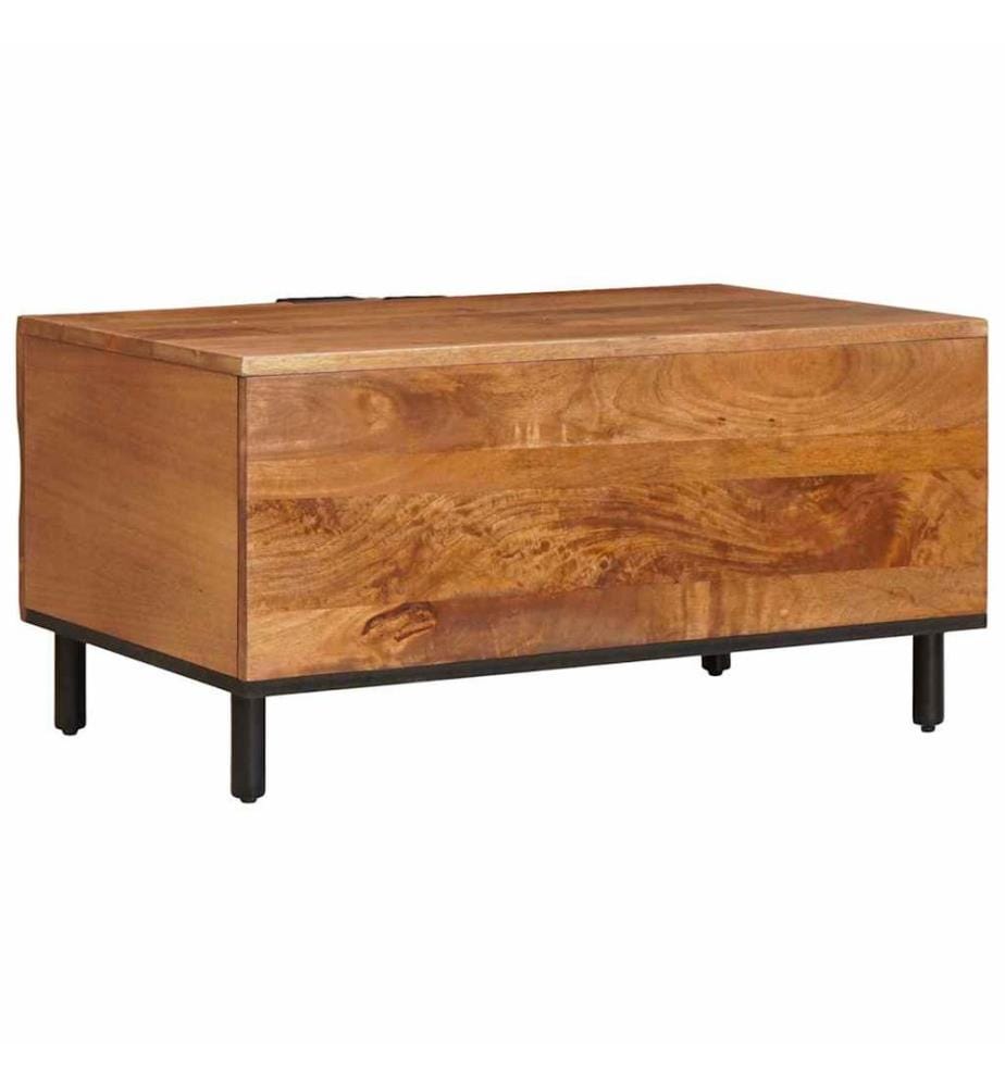 Coffee Table Brown 80 x 50 x 40 cm Solid Mango Wood