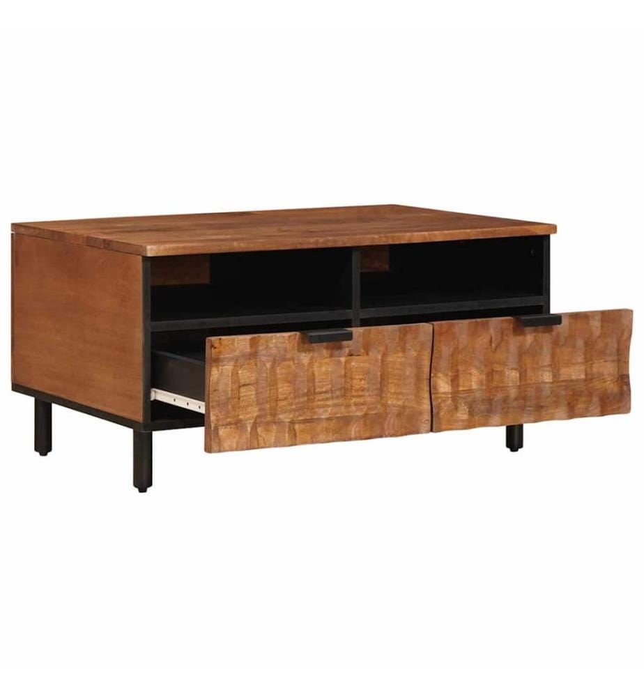 Tavolo basso Marrone 80 x 54 x 40 cm Legno di mango massiccio