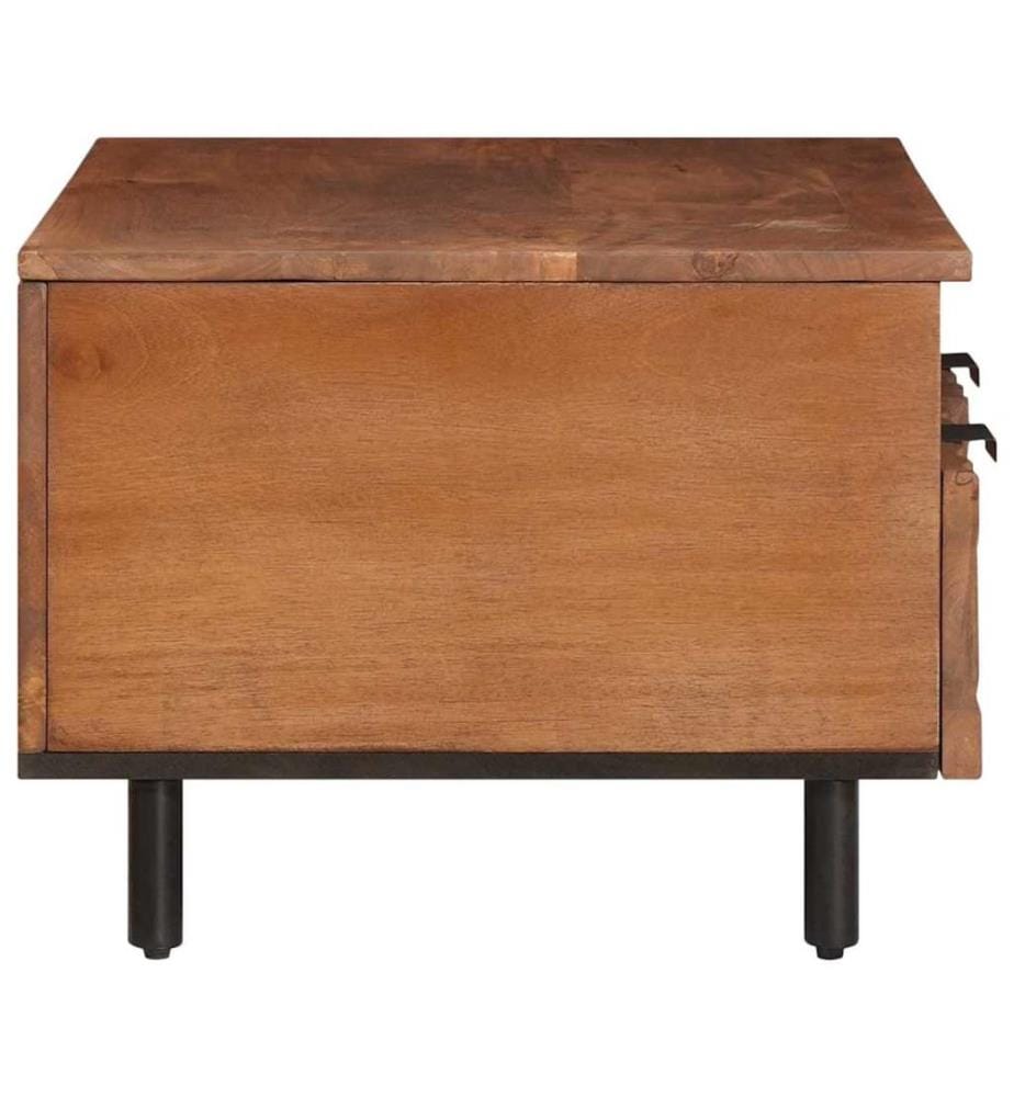 Tavolo basso Marrone 80 x 54 x 40 cm Legno di mango massiccio
