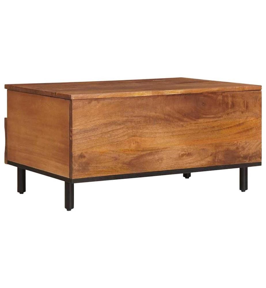 Tavolo basso Marrone 80 x 54 x 40 cm Legno di mango massiccio