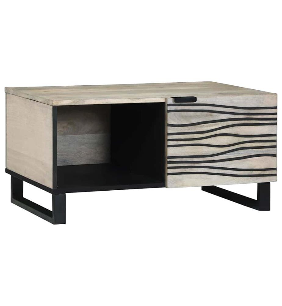 Tavolino basso Bianco 80 x 50 x 40 cm Legno ingegnerizzato
