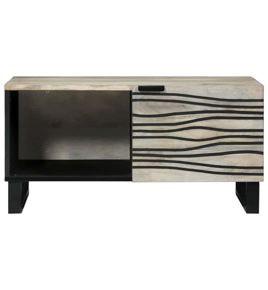 Tavolino basso Bianco 80 x 50 x 40 cm Legno ingegnerizzato