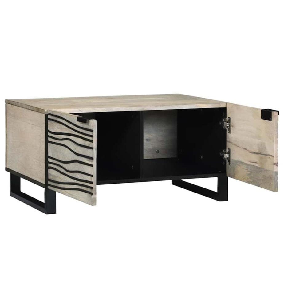 Table basse Blanc 80 x 50 x 40 cm Bois d'ingénierie