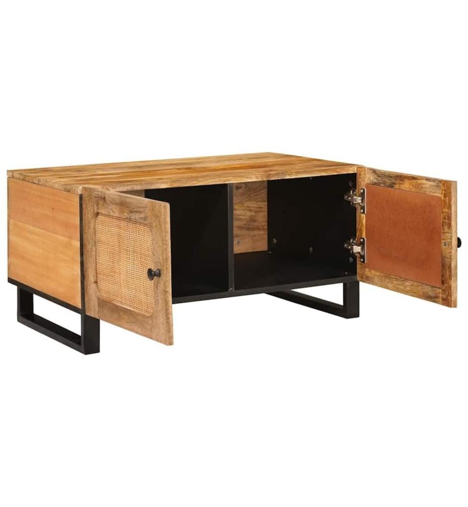 Couchtisch Natur 80 x 50 x 40 cm Massivholz Mango