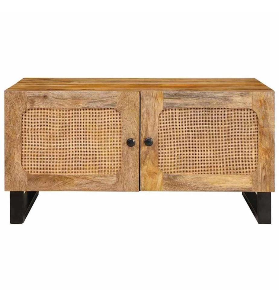 Couchtisch Natur 80 x 50 x 40 cm Massivholz Mango