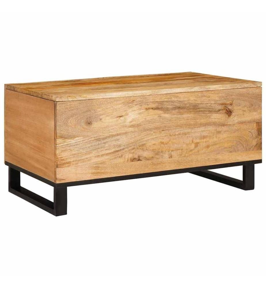 Couchtisch Natur 80 x 50 x 40 cm Massivholz Mango