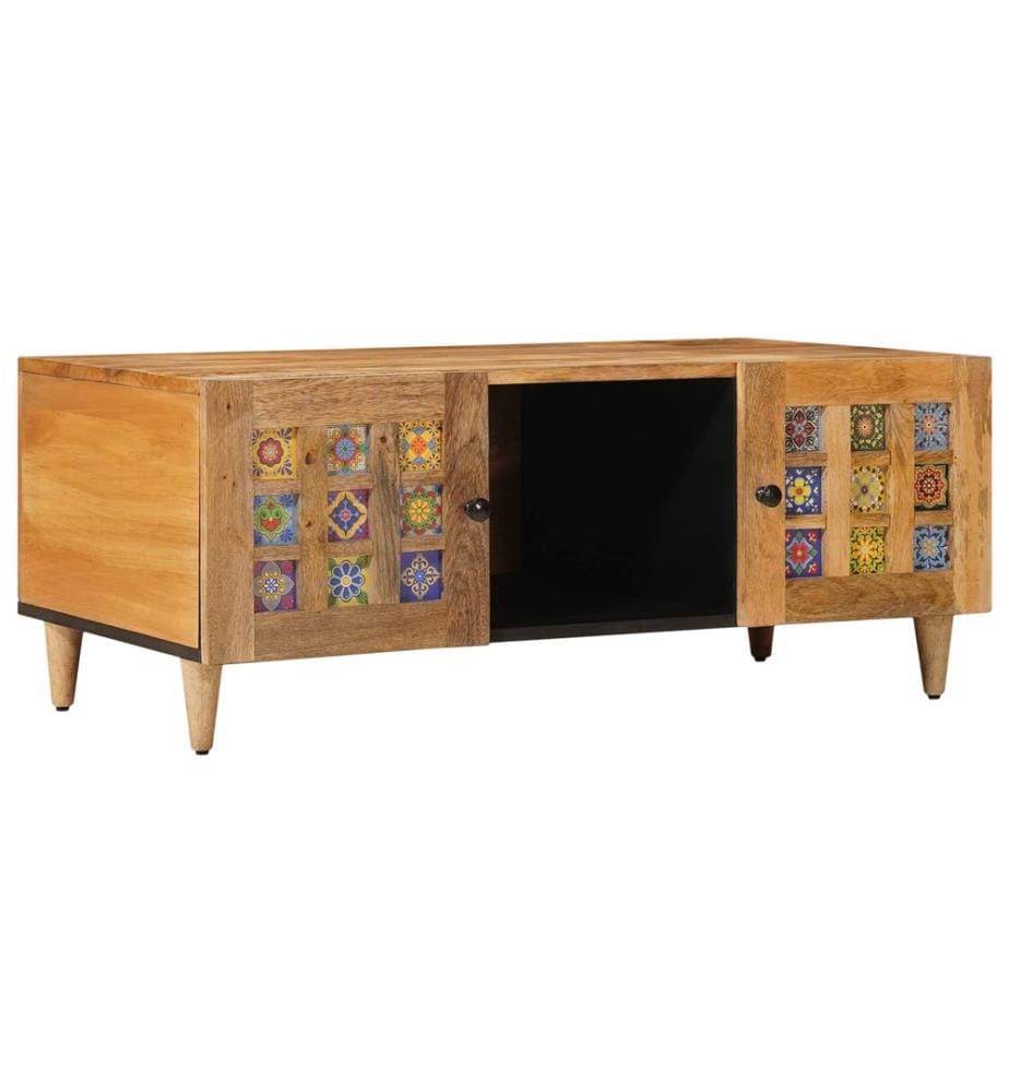 Couchtisch Natur 100 x 54 x 40 cm Massivholz Mango