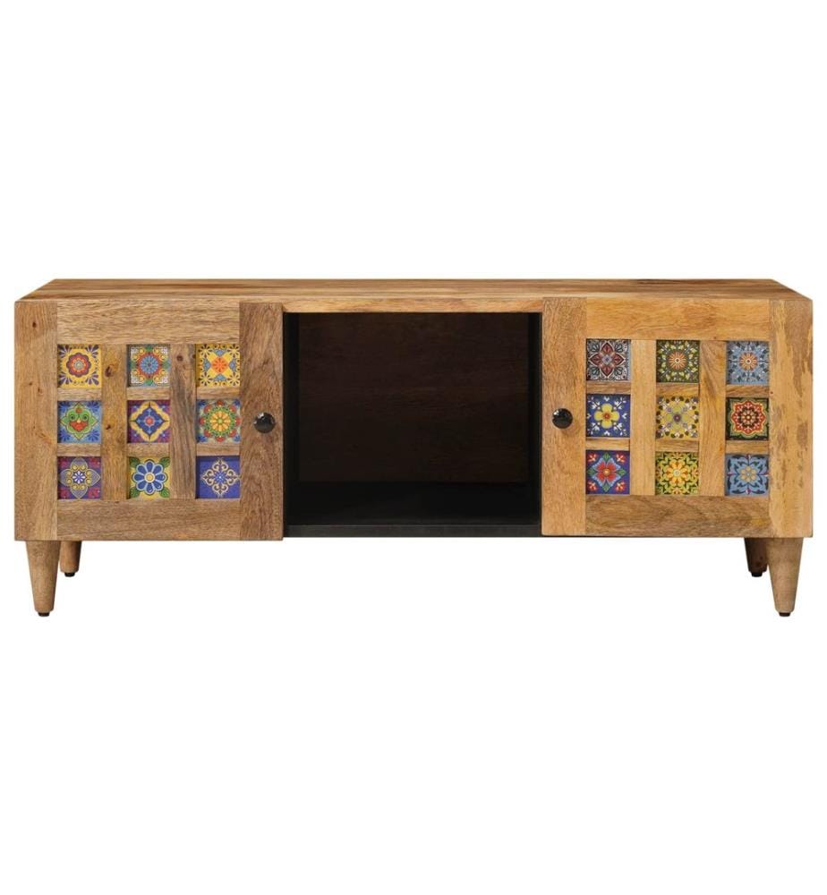 Couchtisch Natur 100 x 54 x 40 cm Massivholz Mango