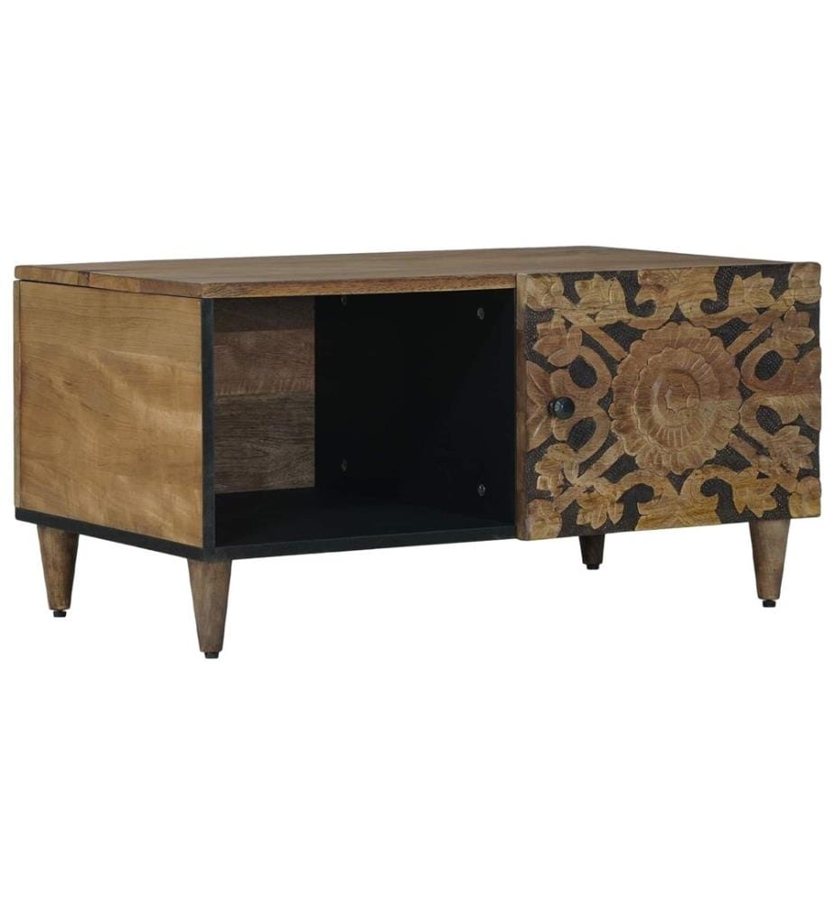 Couchtisch Braun 80 x 50 x 40 cm Massivholz Mango