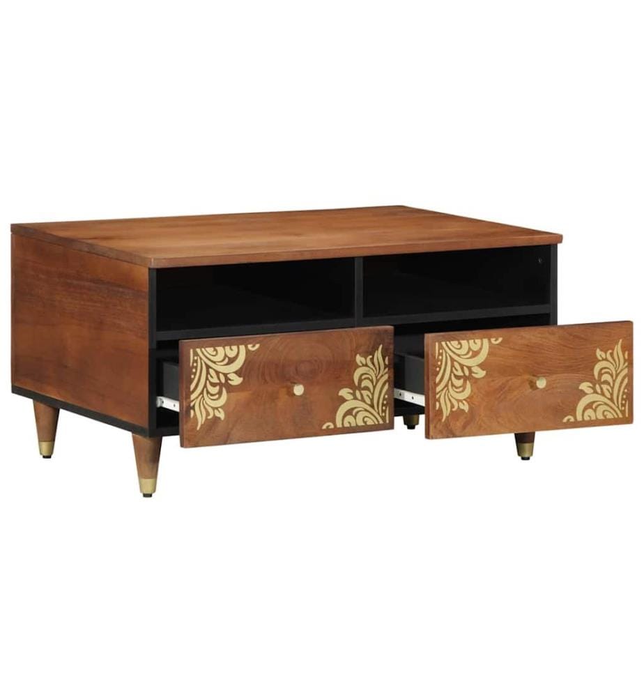 Couchtisch Honigbraun 80 x 54 x 40 cm Massivholz Mango