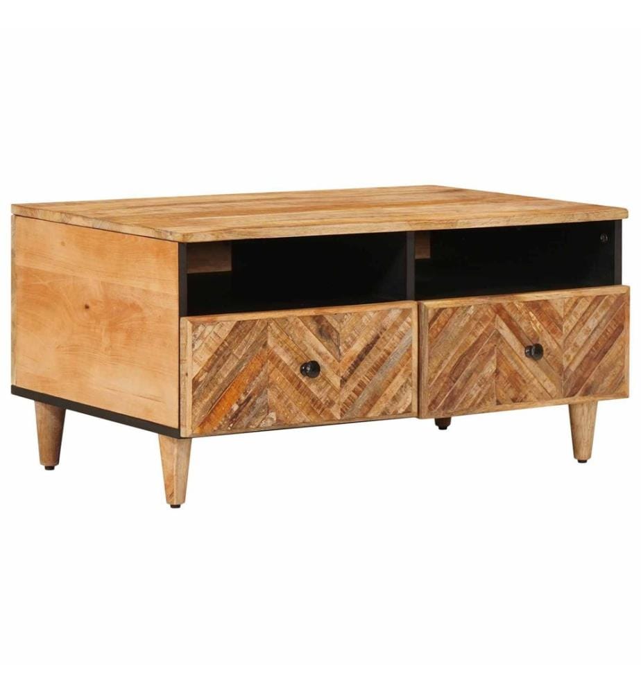Couchtisch Braun 80 x 54 x 40 cm Massivholz Mango
