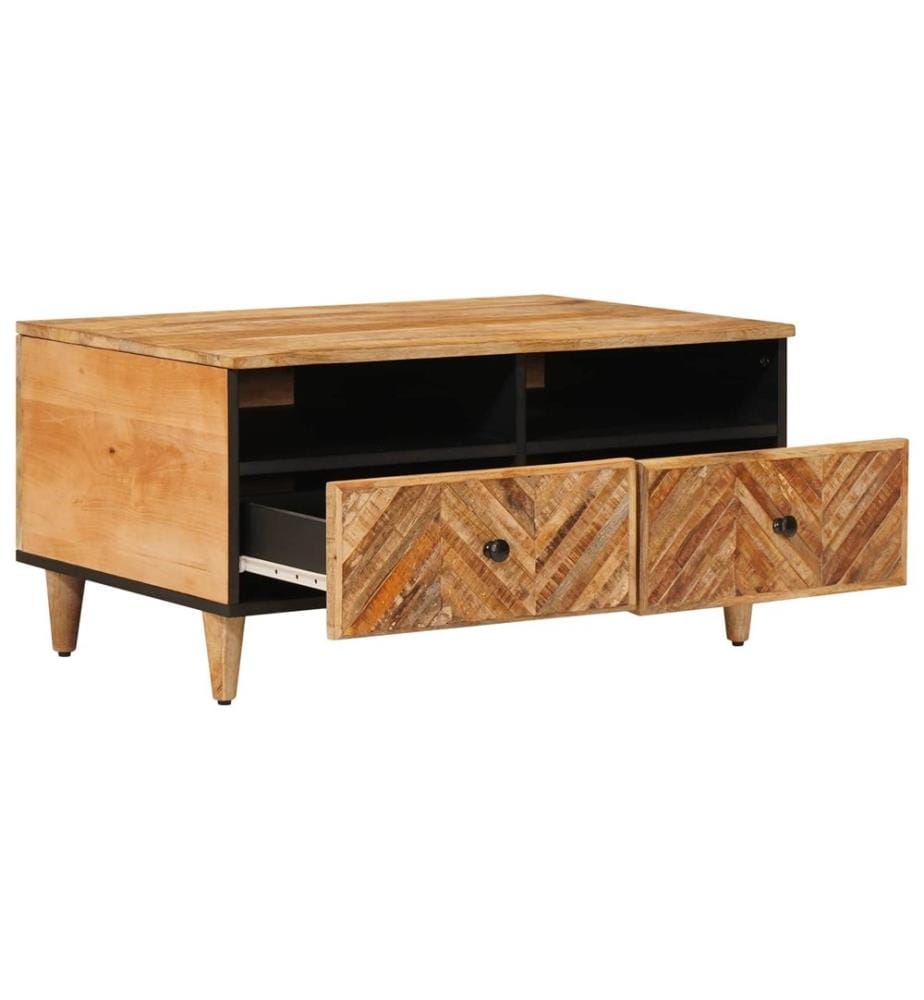 Couchtisch Braun 80 x 54 x 40 cm Massivholz Mango