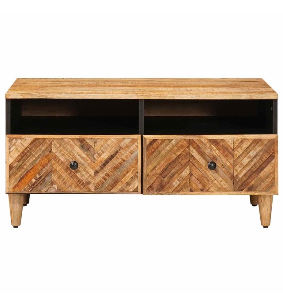 Couchtisch Braun 80 x 54 x 40 cm Massivholz Mango