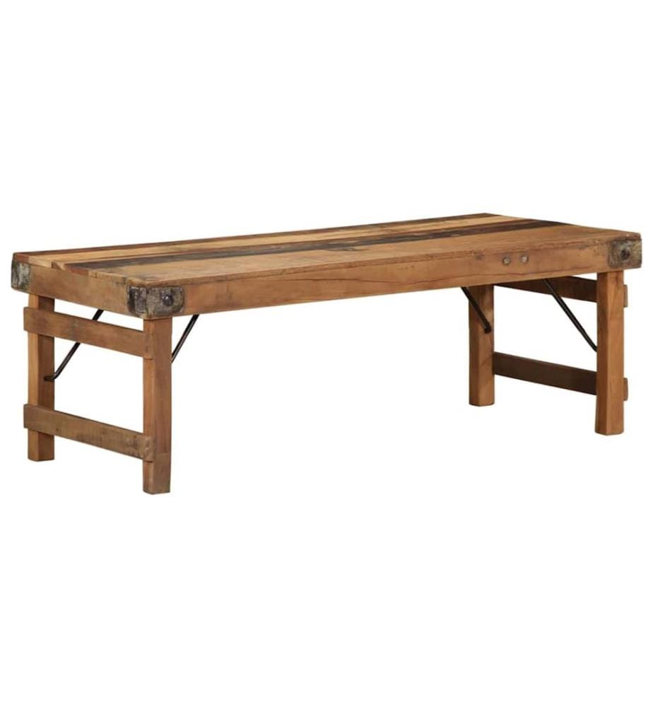 Couchtisch Braun 110 x 55 x 40 cm Massives upgecyceltes Holz