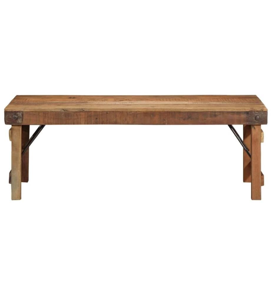 Couchtisch Braun 110 x 55 x 40 cm Massives upgecyceltes Holz