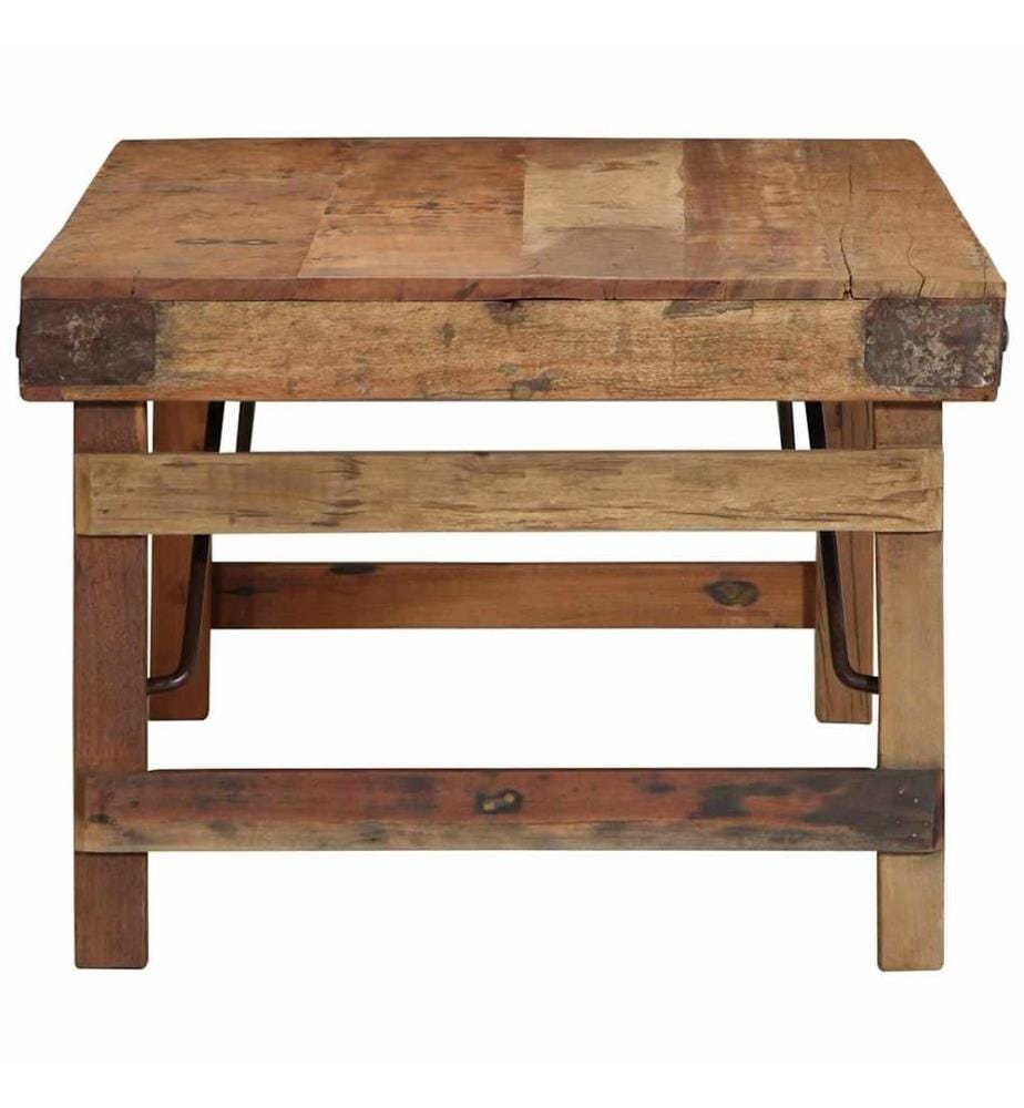Couchtisch Braun 110 x 55 x 40 cm Massives upgecyceltes Holz