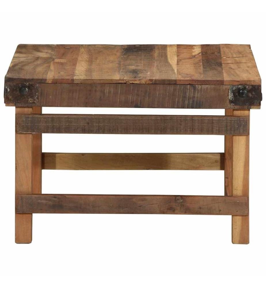Couchtisch Braun 60 x 55 x 40 cm Massives upgecyceltes Holz