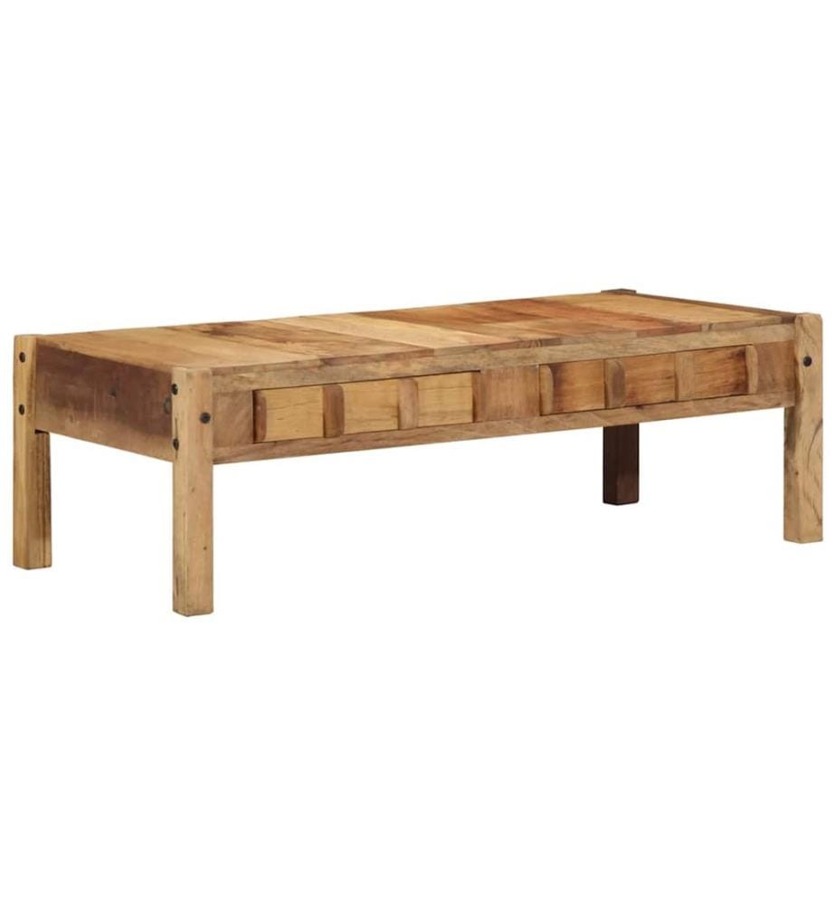 Couchtisch Braun 110 x 54 x 35 cm Massives upgecyceltes Holz