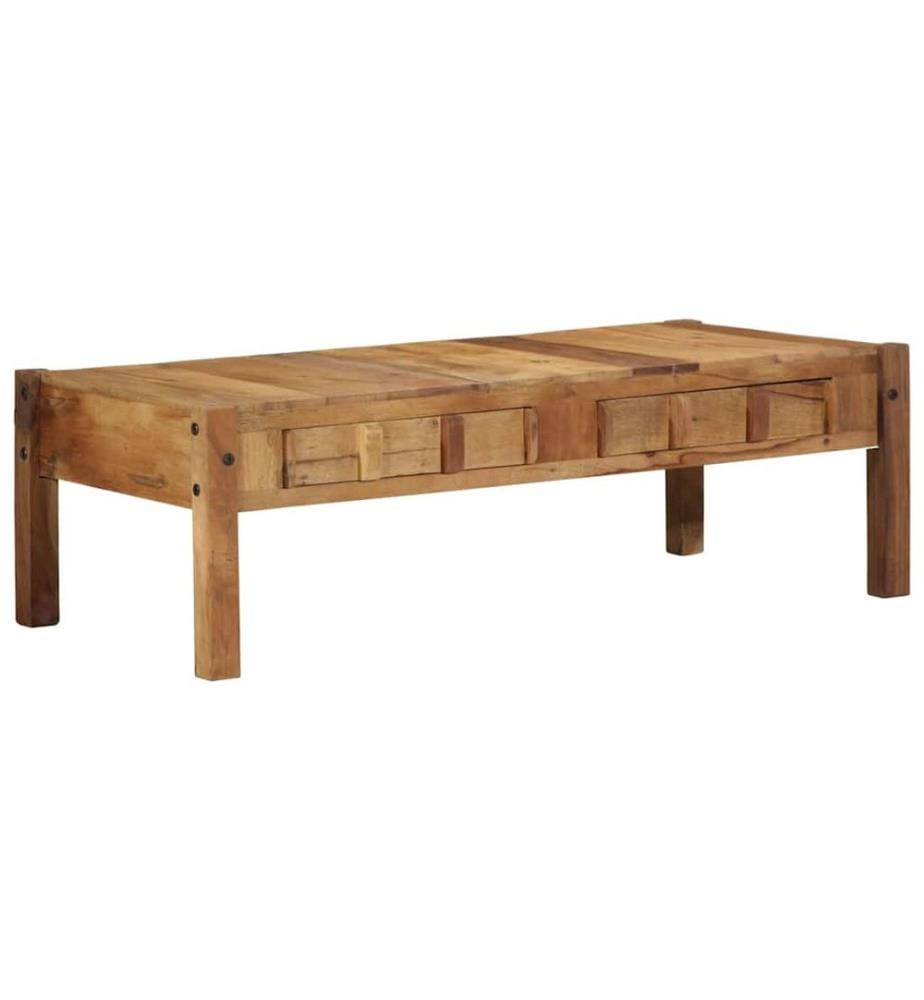 Couchtisch Braun 110 x 54 x 35 cm Massives upgecyceltes Holz