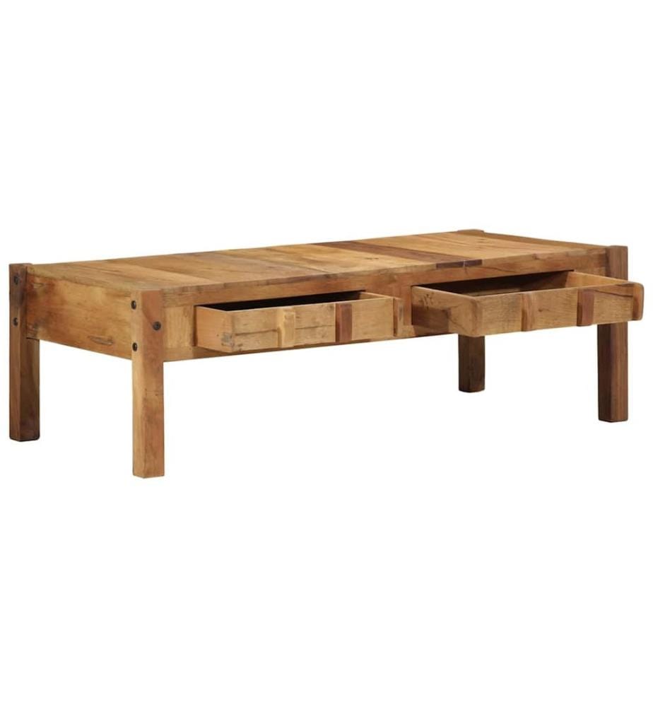 Couchtisch Braun 110 x 54 x 35 cm Massives upgecyceltes Holz