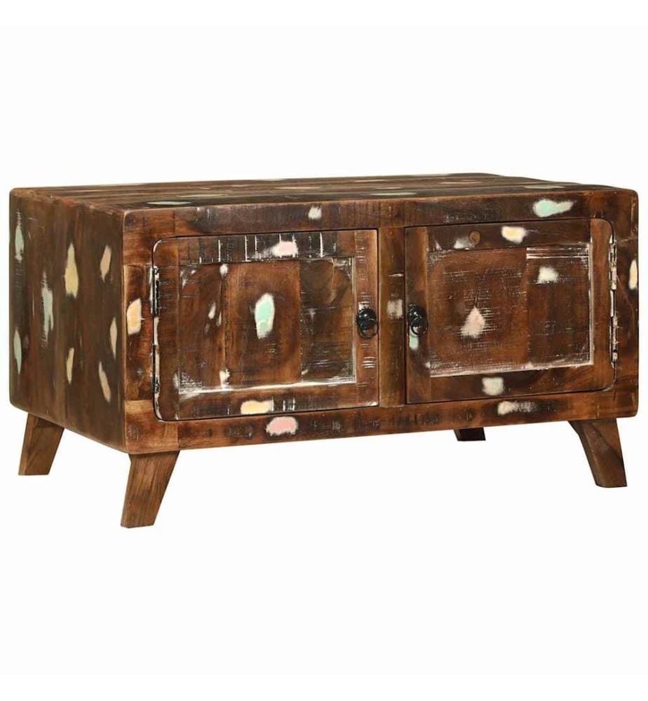 Couchtisch Mehrfarbig Massives upgecyceltes Holz