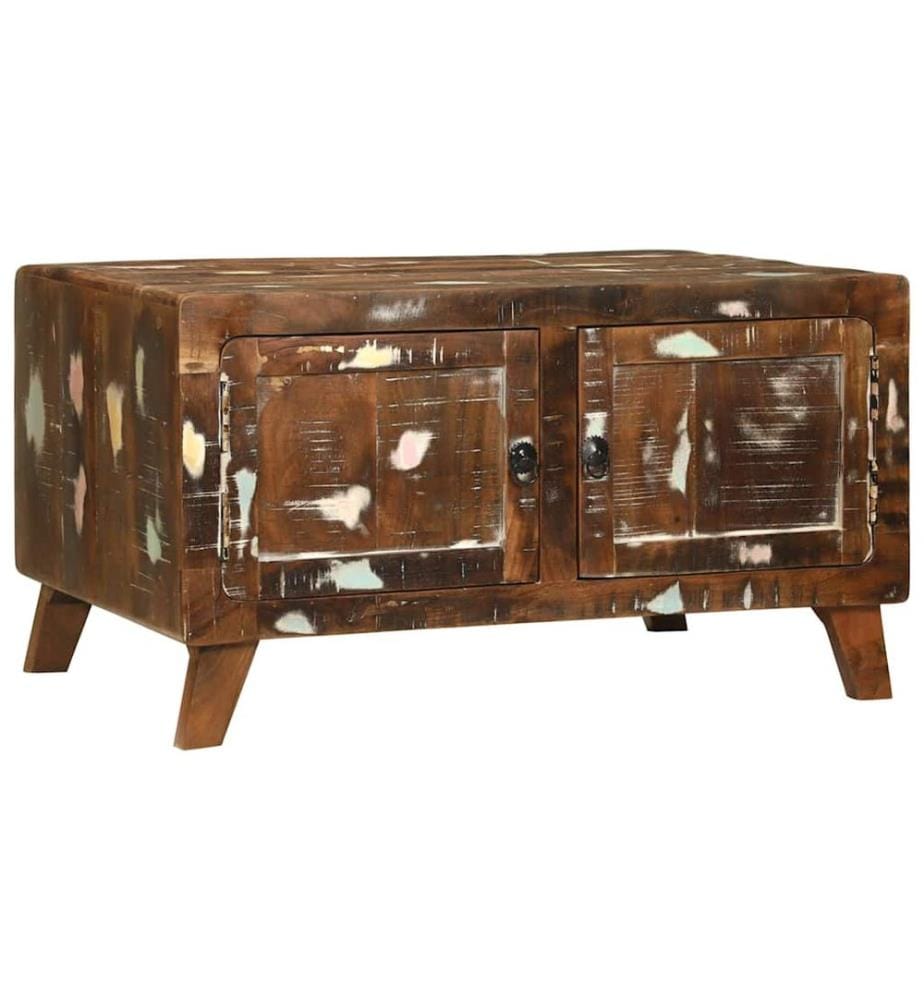 Couchtisch Mehrfarbig Massives upgecyceltes Holz