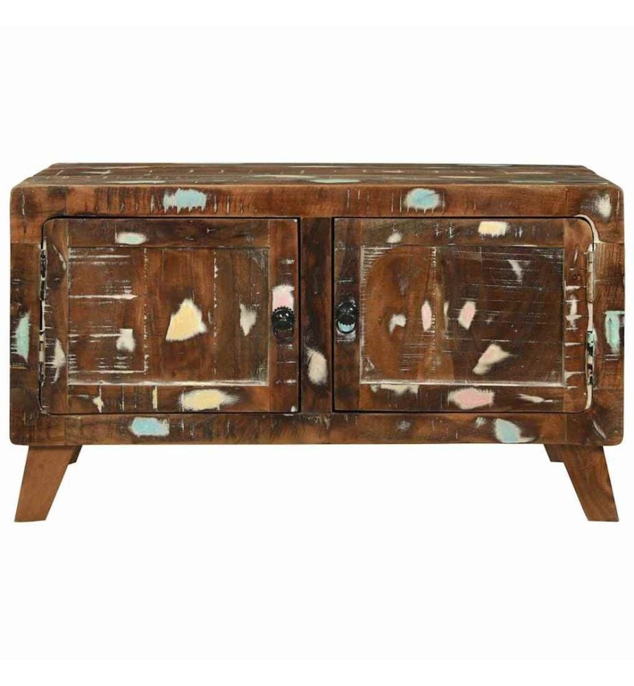 Couchtisch Mehrfarbig Massives upgecyceltes Holz