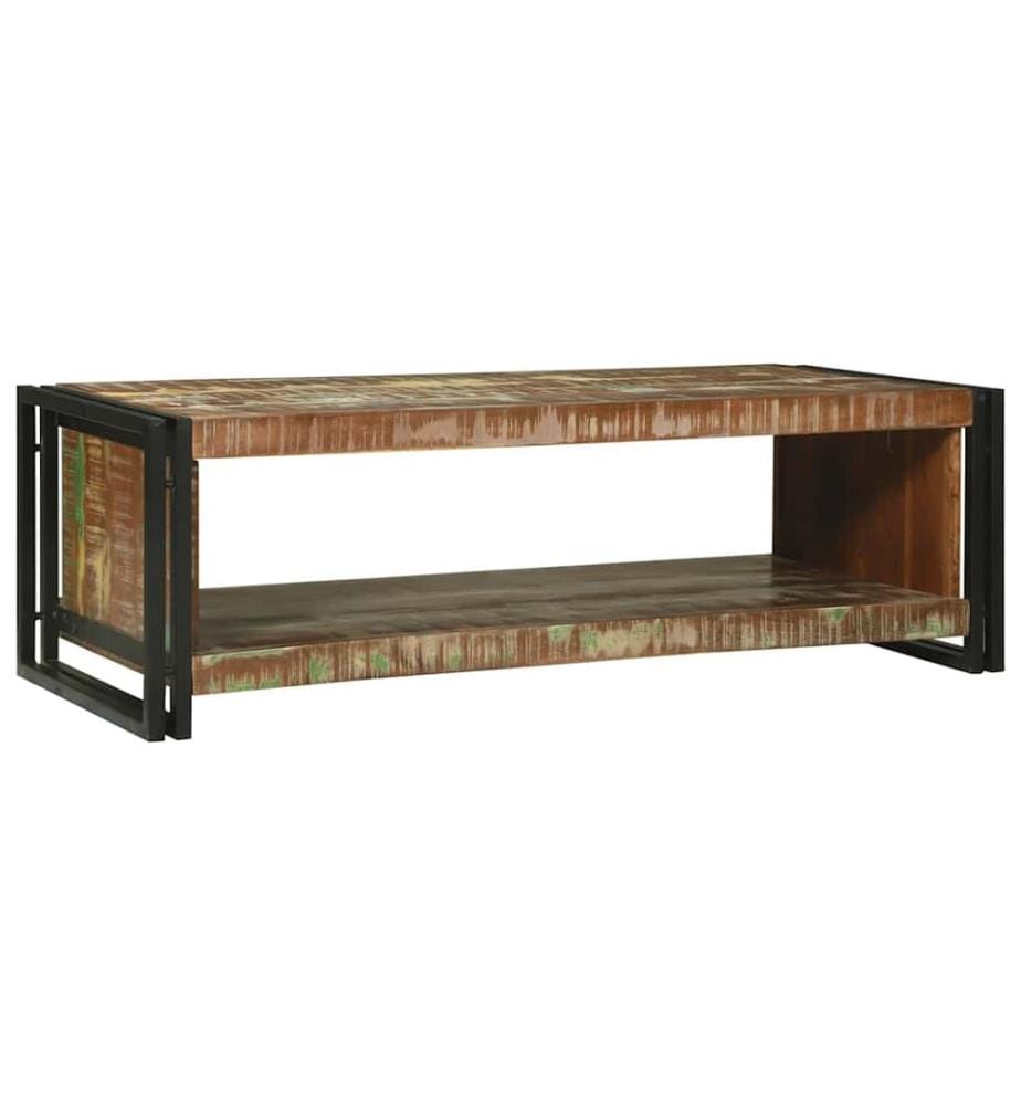 Couchtisch 120 x 50 x 38 cm Massives upgecyceltes Holz