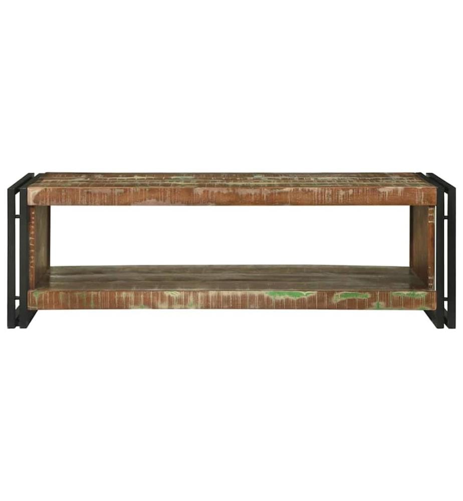 Couchtisch 120 x 50 x 38 cm Massives upgecyceltes Holz