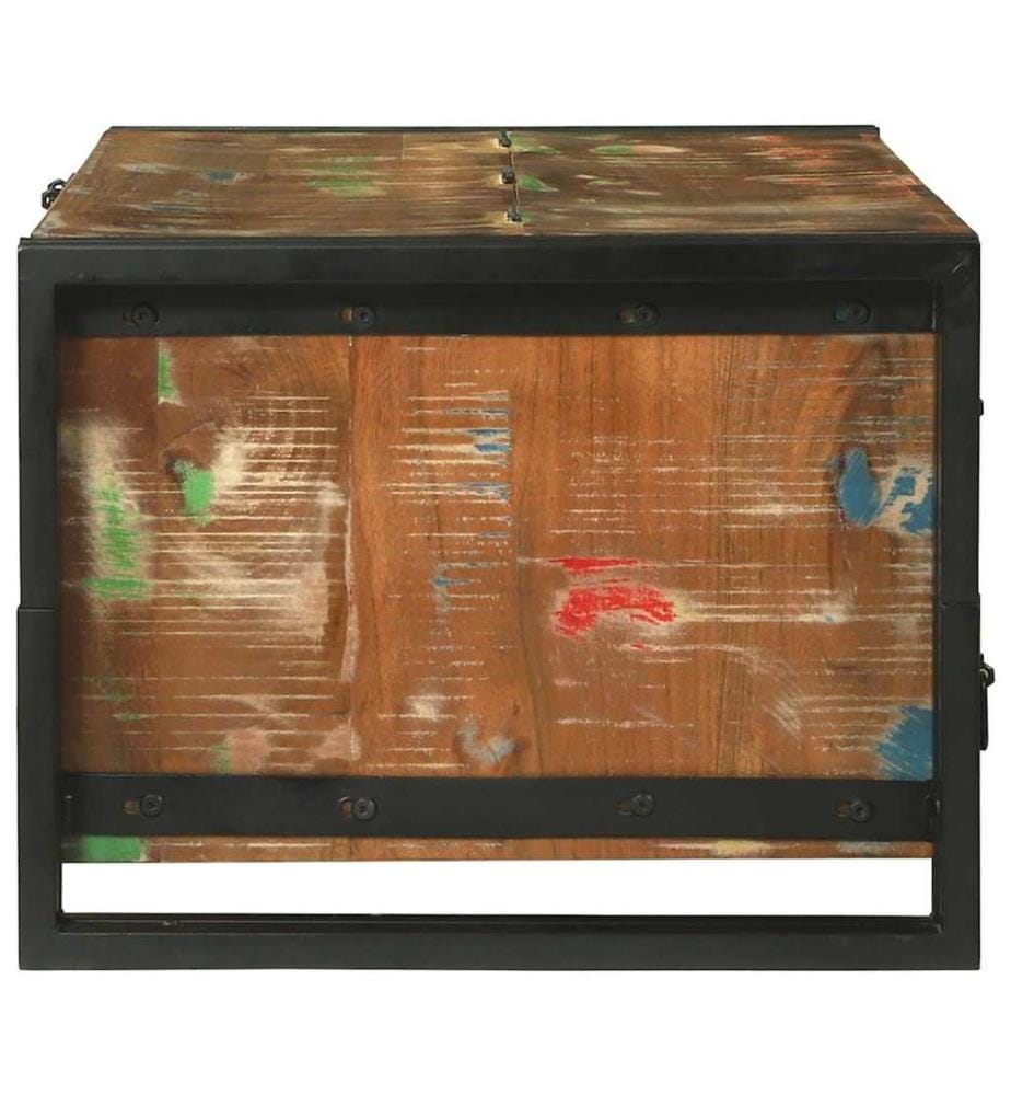 Couchtisch mit Schubladen Mehrfarbig Massives upgecyceltes Holz
