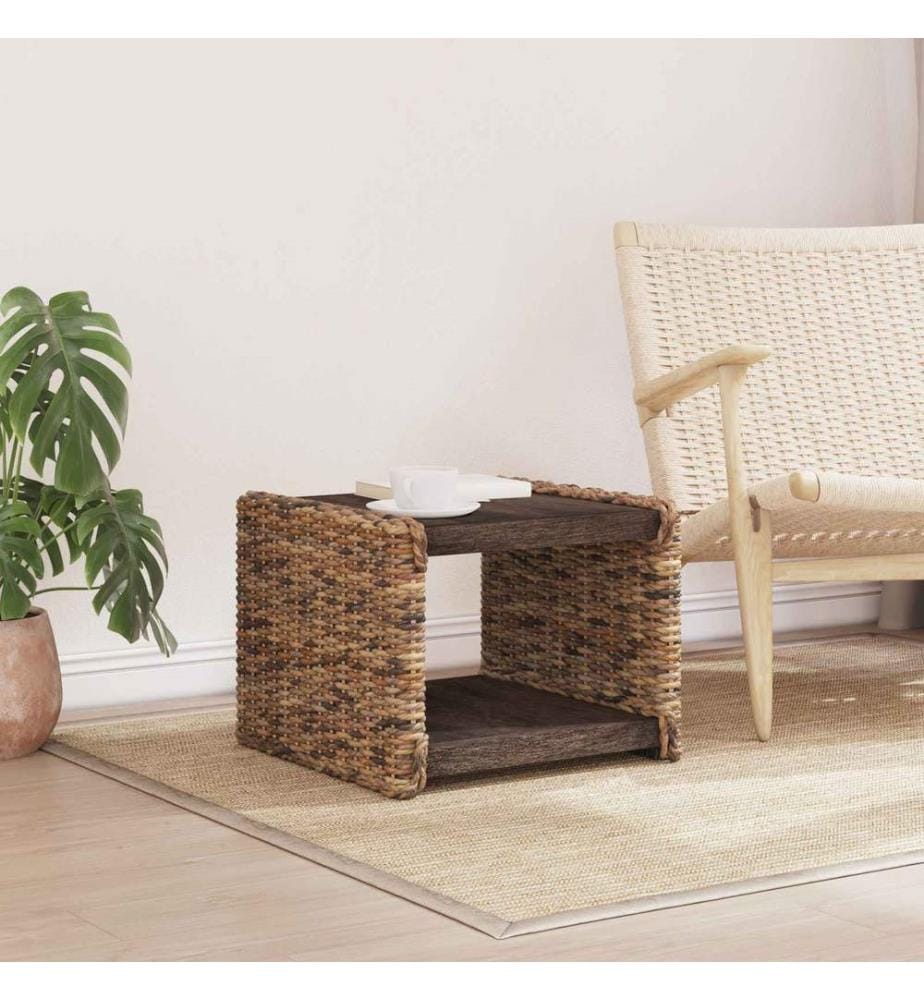 Couchtisch Natur 45 x 45 x 45 cm Massives Mahagoni Holz